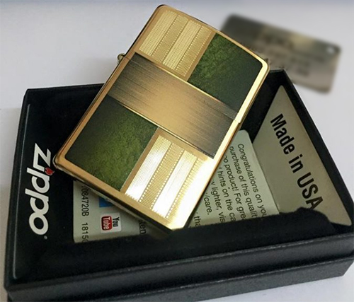 Hình ảnh Bật Lửa Zippo 28796 - Brass And Green Brushed Brass