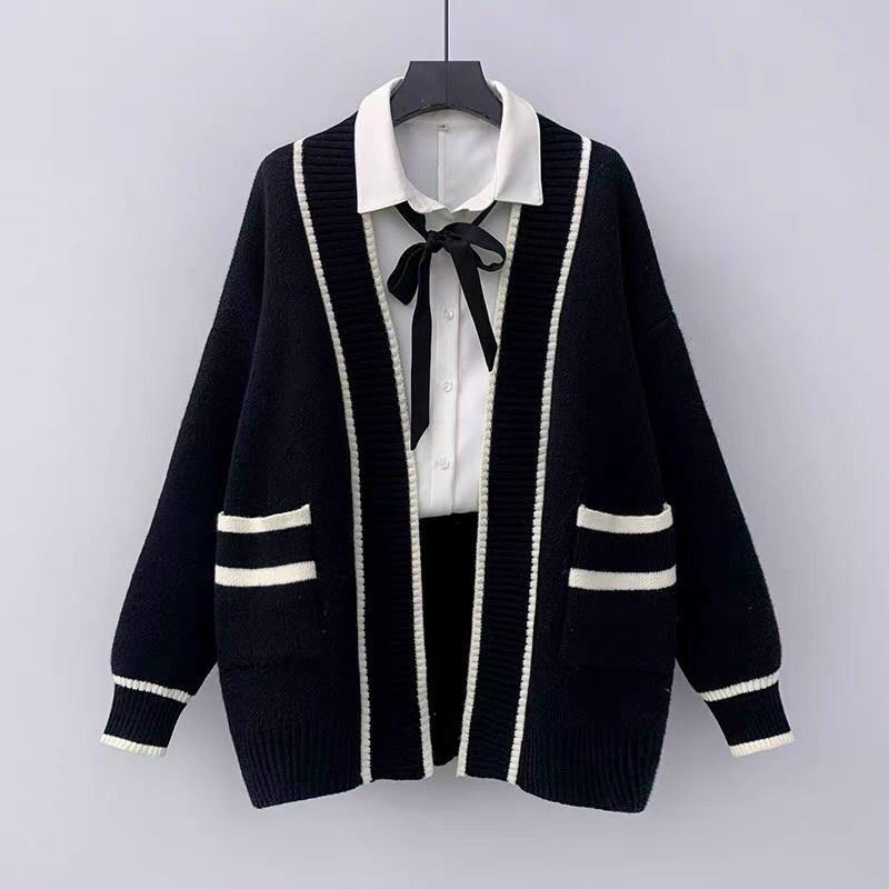 Áo Khoác Cardigan Dài Tay Dễ Thương Quảng Châu, Áo Len Mỏng Nữ Dài Tay