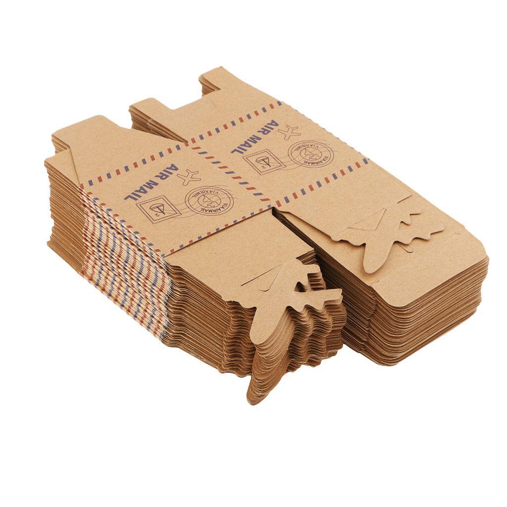 50Pcs European Vintage Airplane Candy Box Wedding Candy Packaging Boxes Gift