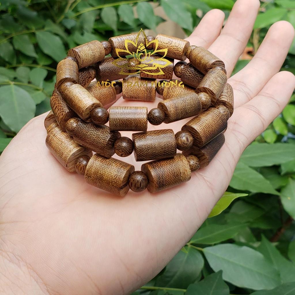 Vòng Tay Trầm Hương Cao Cấp Mộc Trầm Hương Trụ Trúc Size 10mm Trầm Tốc Việt Tự Nhiên - Mùi Dịu Nhẹ