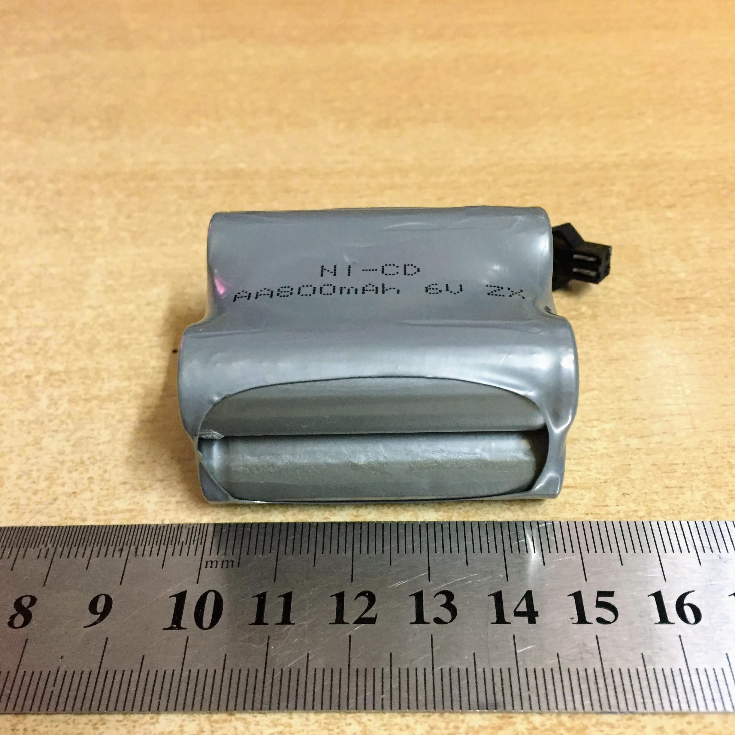 Pin sạc 6V dung lượng 800mAh xếp tầng chân cắm Jack SM càng cua đen