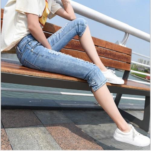 Quần jean lửng co giãn Quảng Châu cho nữ Q082