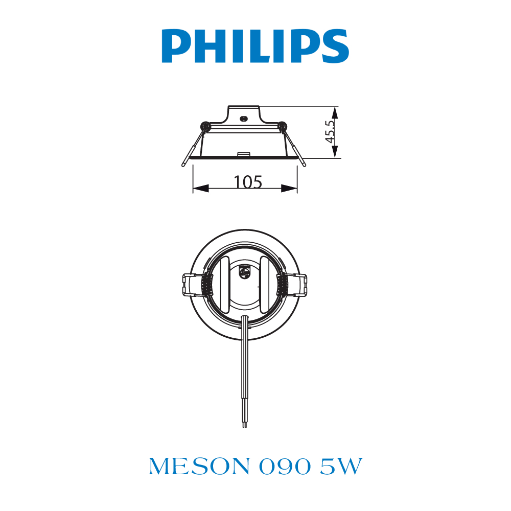 Bộ Đèn PHILIPS LED Âm Trần MESON IO Thế Hệ Mới - 5W 7W 9W 13W