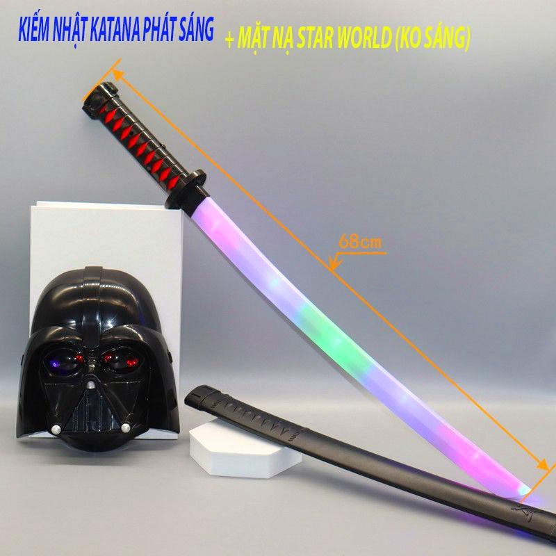 Kiếm Ánh Sáng Và Mặt Nạ Thần Chiến Tranh Star Wars Gậy đồ chơi phát sáng đèn led dạng nháy có âm thanh