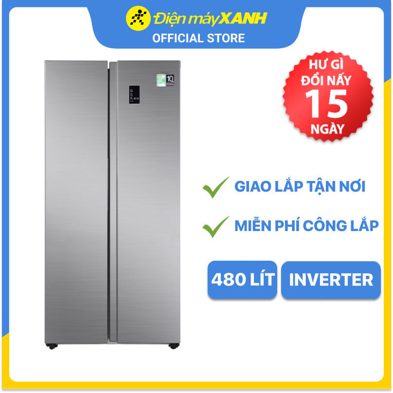 Tủ lạnh Aqua Inverter 480 lít AQR-S480XA(SG) - Hàng chính hãng - Giao hàng toàn quốc