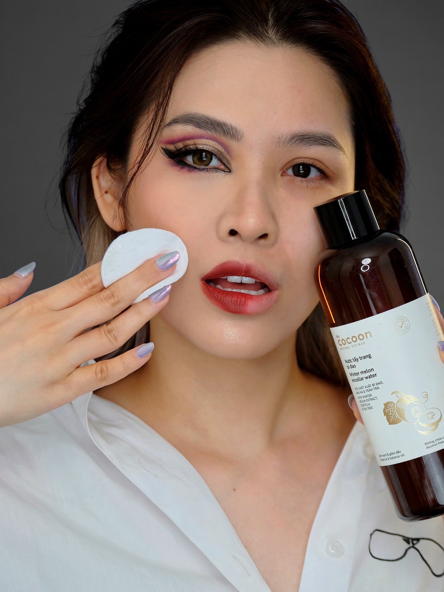 Combo Xịt khoáng rau má, diếp cá herbario 100ml & Nước tẩy trang bí đao cocoon 500ml dành cho da dầu, da mụn