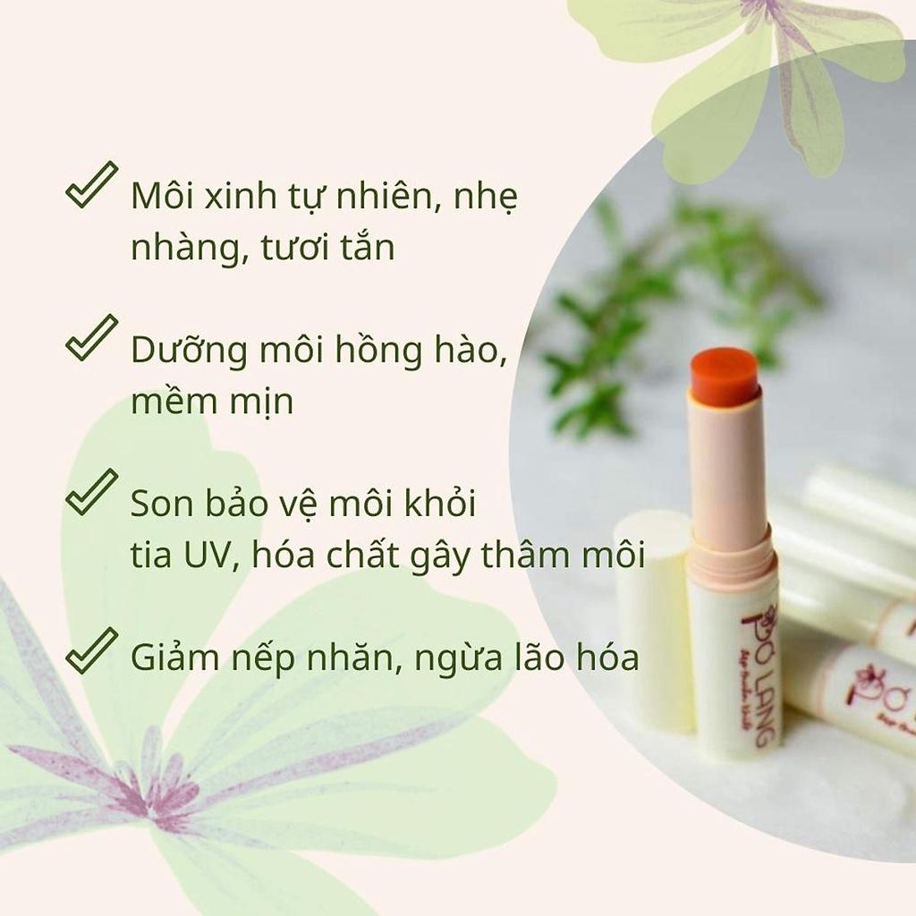 Son dưỡng có màu Pơ Lang giảm khô môi dưỡng hồng môi 3.5gr