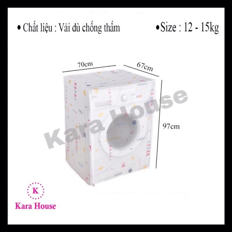 Áo trùm máy giặt cửa trước vải dù Kara House 12-15kg