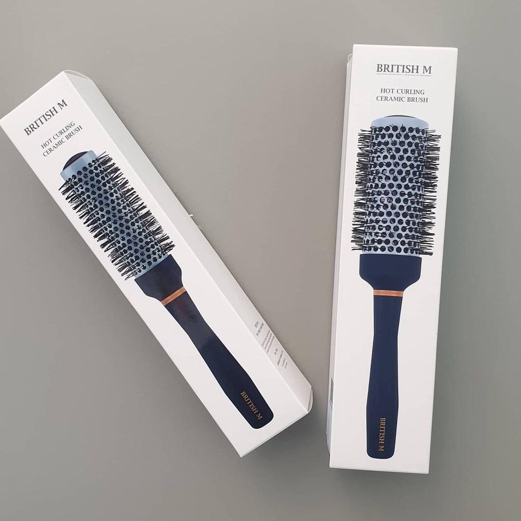 Lược tròn tạo kiểu tóc dành cho tóc dài BRITISH M Hot Curling Ceramic Brush 43mm