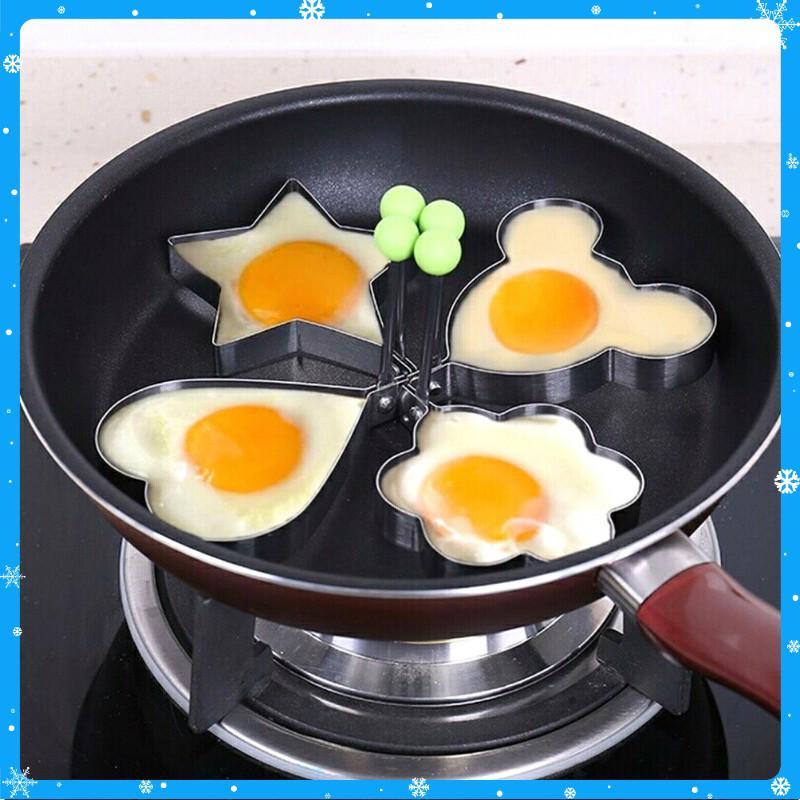 Bộ 4 khuôn chiên đúc trứng, làm bánh nhiều hình inox  - Hàng Chất Lượng