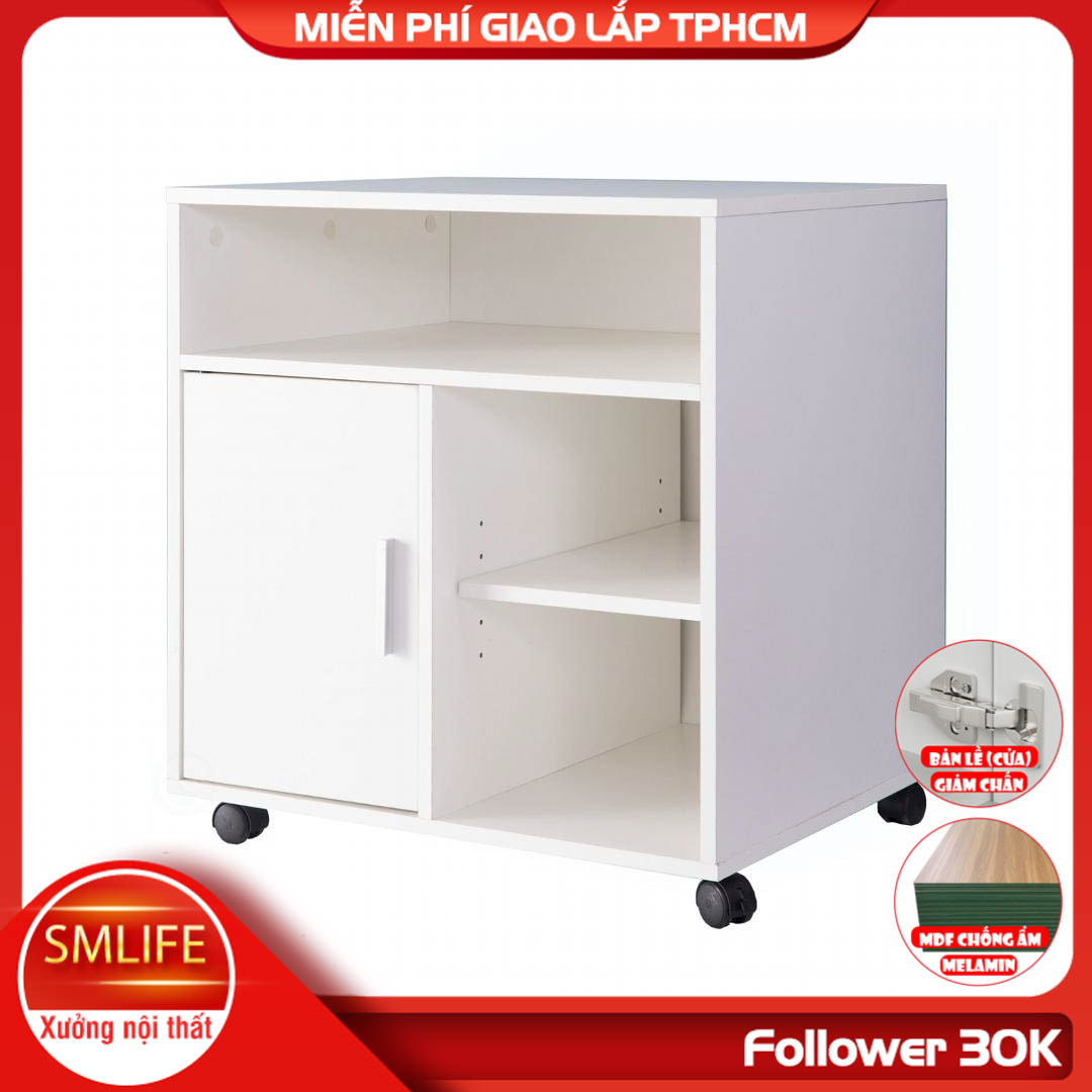 Tủ phòng ăn gỗ hiện đại SMLIFE Derrick  | Gỗ MDF dày 17mm chống ẩm | D60xR50xC65cm - Màu