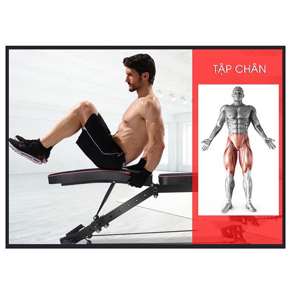 Ghế tập gym đa năng KK-022D có điều chỉnh độ dốc và tập chân