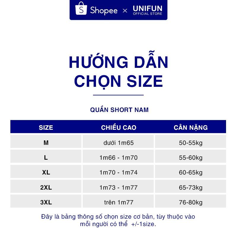 Quần short nam kaki UNIFUN Quần đùi nam mã TT11 thể thao dáng lửng tập gym co giãn có chun mùa hè