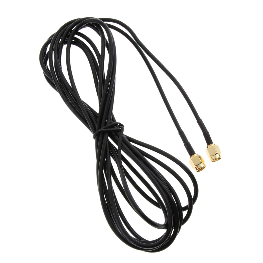 RP SMA Male To Male Extender Coax Cable For WiFi Router/Aerial/Antenna