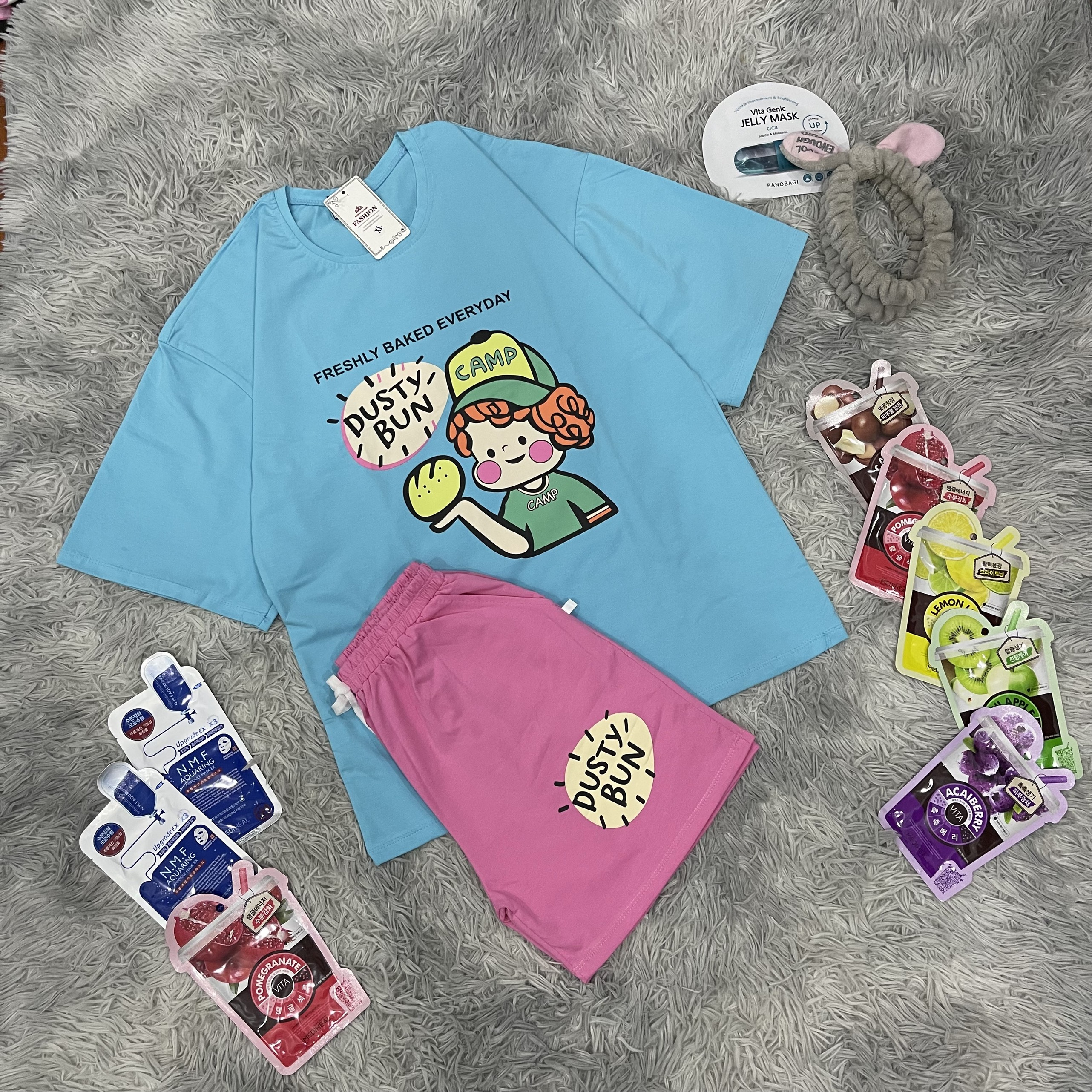 Đồ bộ nữ áo form rộng, quần đùi thun cotton loại 1, set bộ mặc nhà, đi chơi dễ thương, cá tính