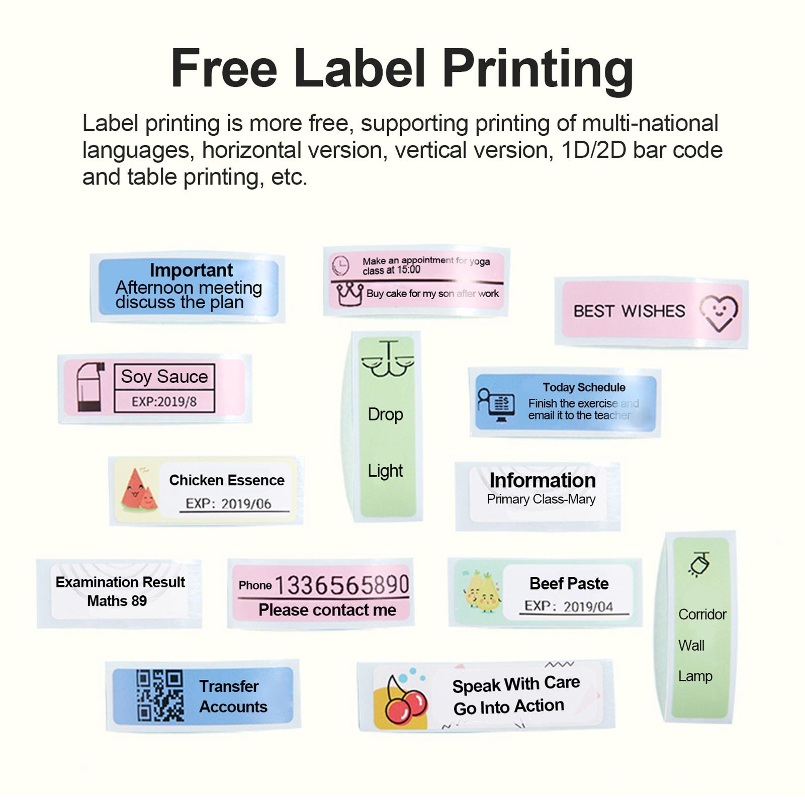 15P1 Label Maker Machine Mini Pocket Thermal Label Printer DIY Date Journal Study Sticker Labeling Machine