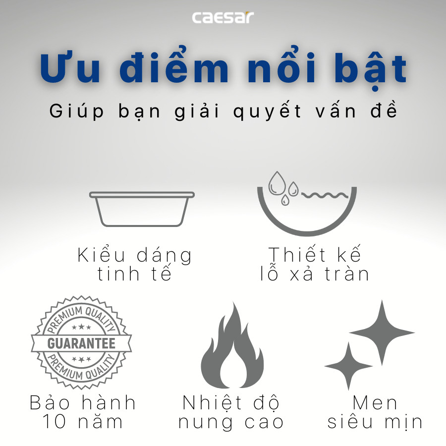 Chậu rửa Lavabo dương bàn L5018 Caesar