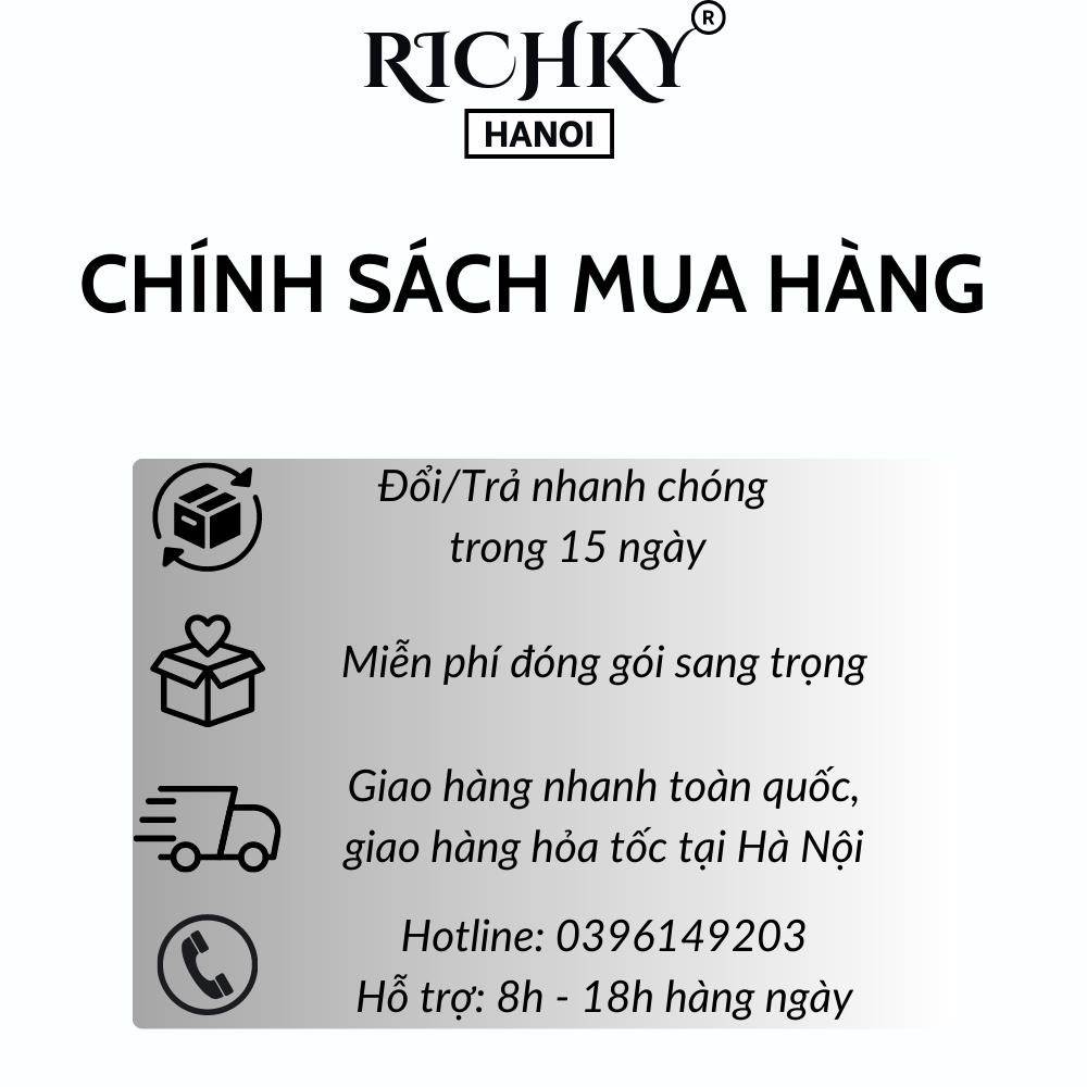 Quần Kaki Cargo Túi Hộp Ống Suông Richky Hanoi Màu Đen Q111