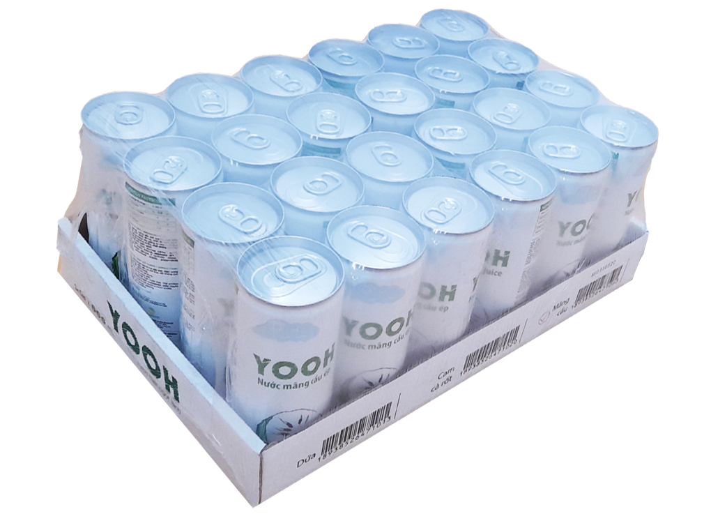 Thùng 24 lon Nước ép Mãng Cầu tươi YOOH Giàu Vitamin D & khoáng chất giải khát và bồi bổ cơ thể