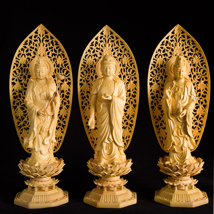 Decor trang trí - tượng quan âm (set 3 tượng)