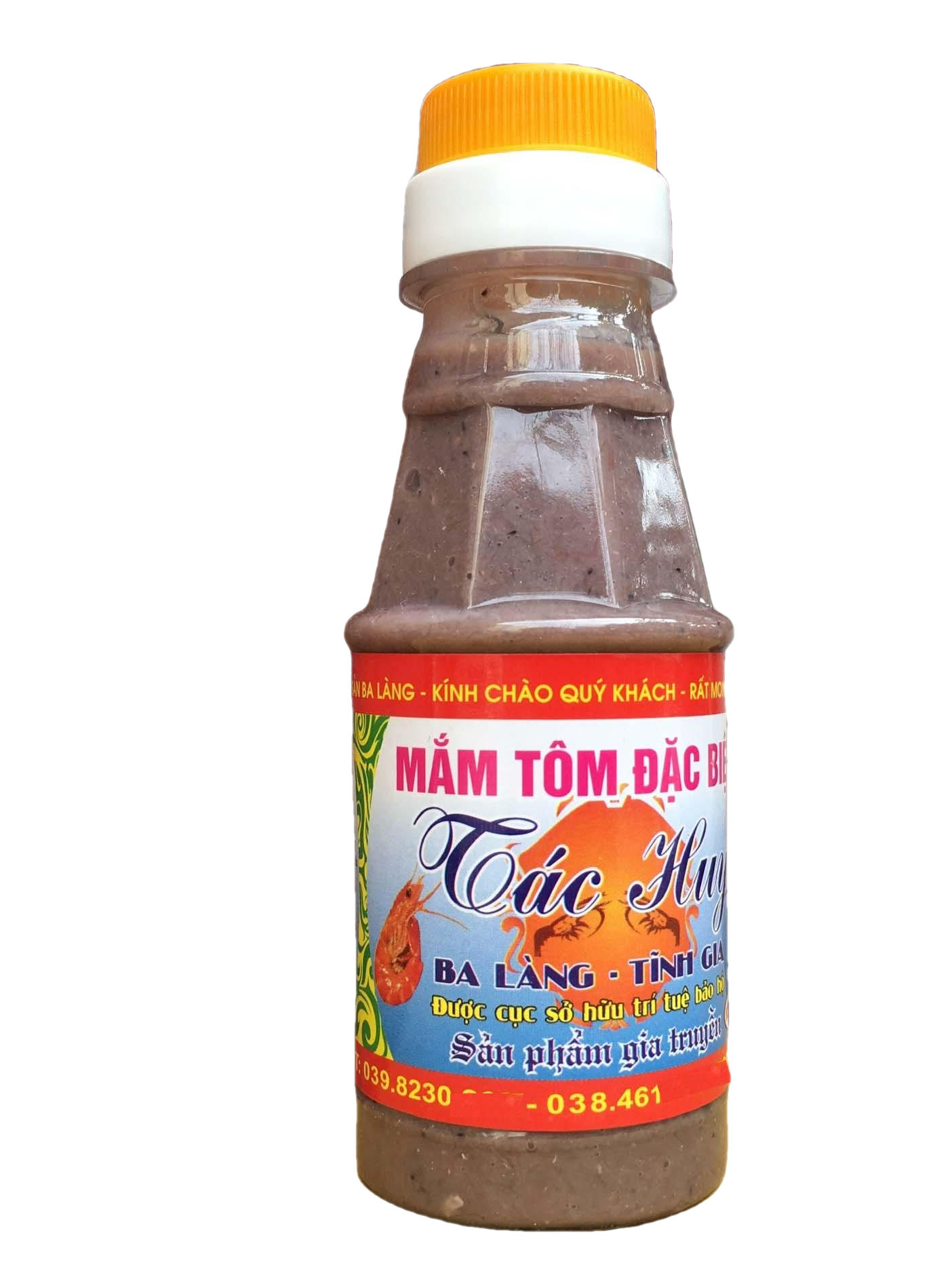 Mắm tôm Ba làng Tác Huy chai 120ml thích hợp sử dụng trong gia đình