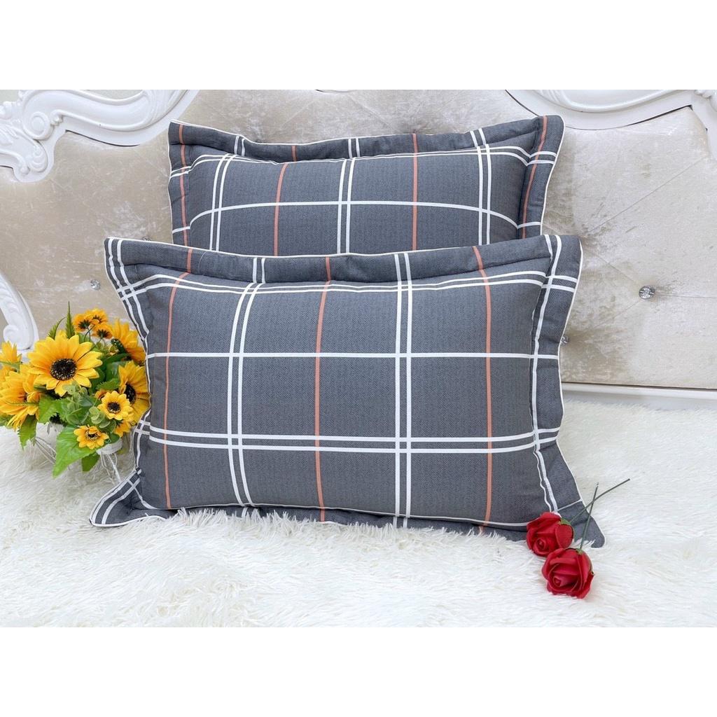 Vỏ Gối Nằm 100% Cotton Hàn Loại Đẹp Lót Bông Kích Thước 45x65cm