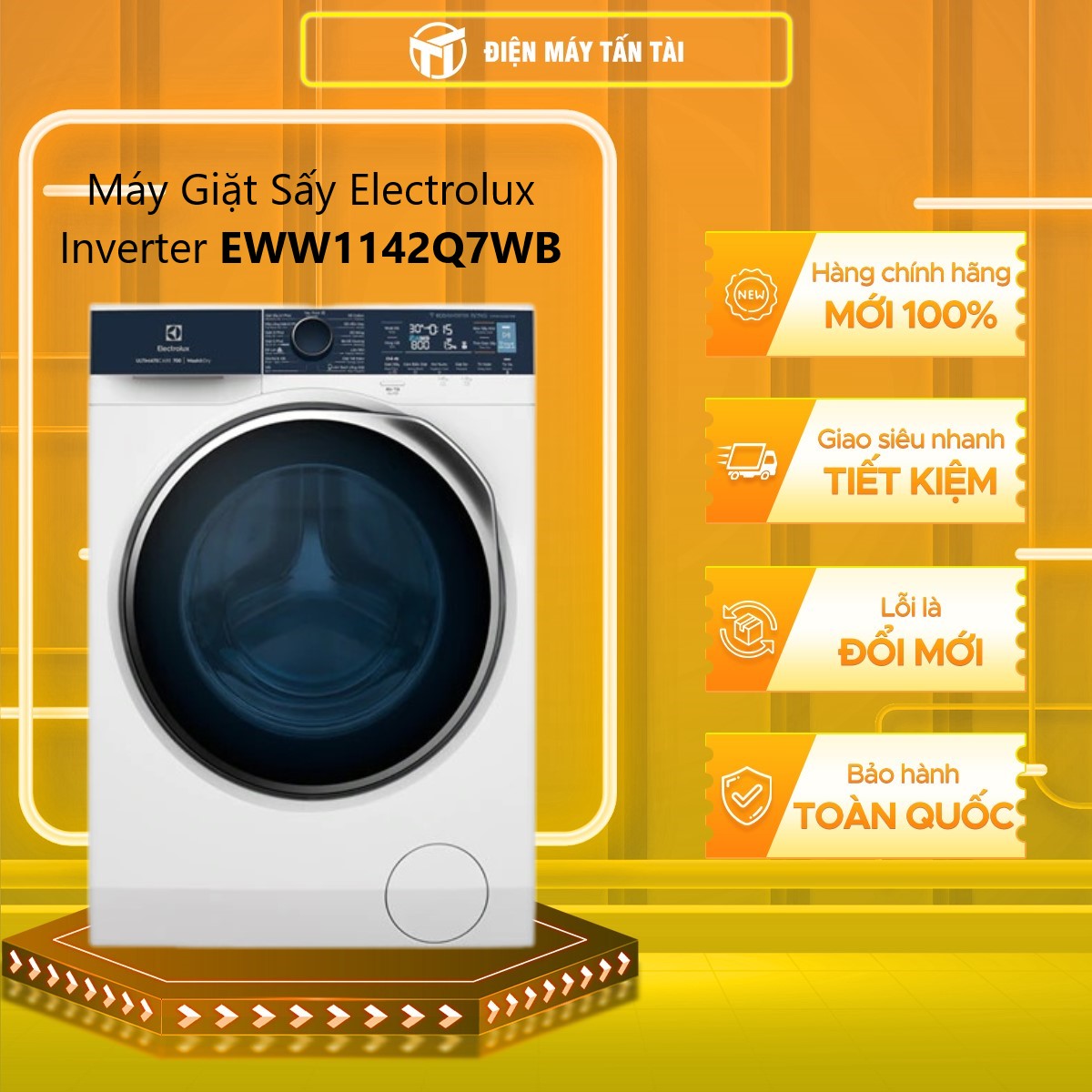 Máy giặt sấy Electrolux Inverter 11 kg EWW1142Q7WB - chỉ giao HCM