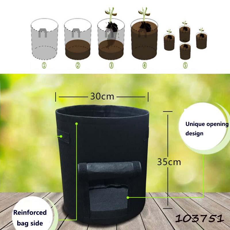 Túi vải trồng khoai tây, khoai lang, cà rốt chuyên dụng kích thước 30x35 cm