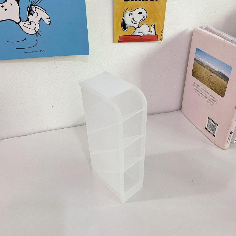 Giá nhựa 2 tầng nhỏ xinh, ống cắm bút, dao unbox cute...