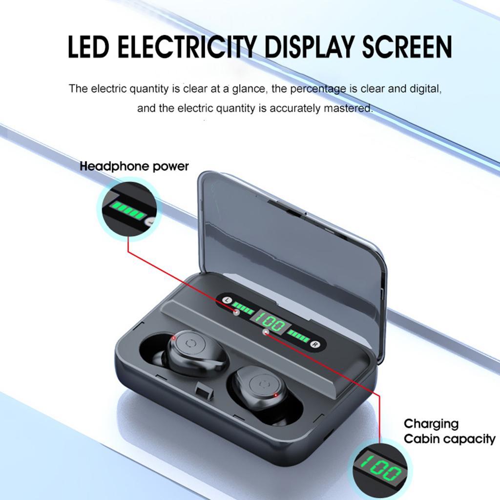Wireless Bluetooth 5.0 Headphone LED Power Electricity Display Mini Earphone Sports Stereo Earbud Headset IPX7 Waterproof
