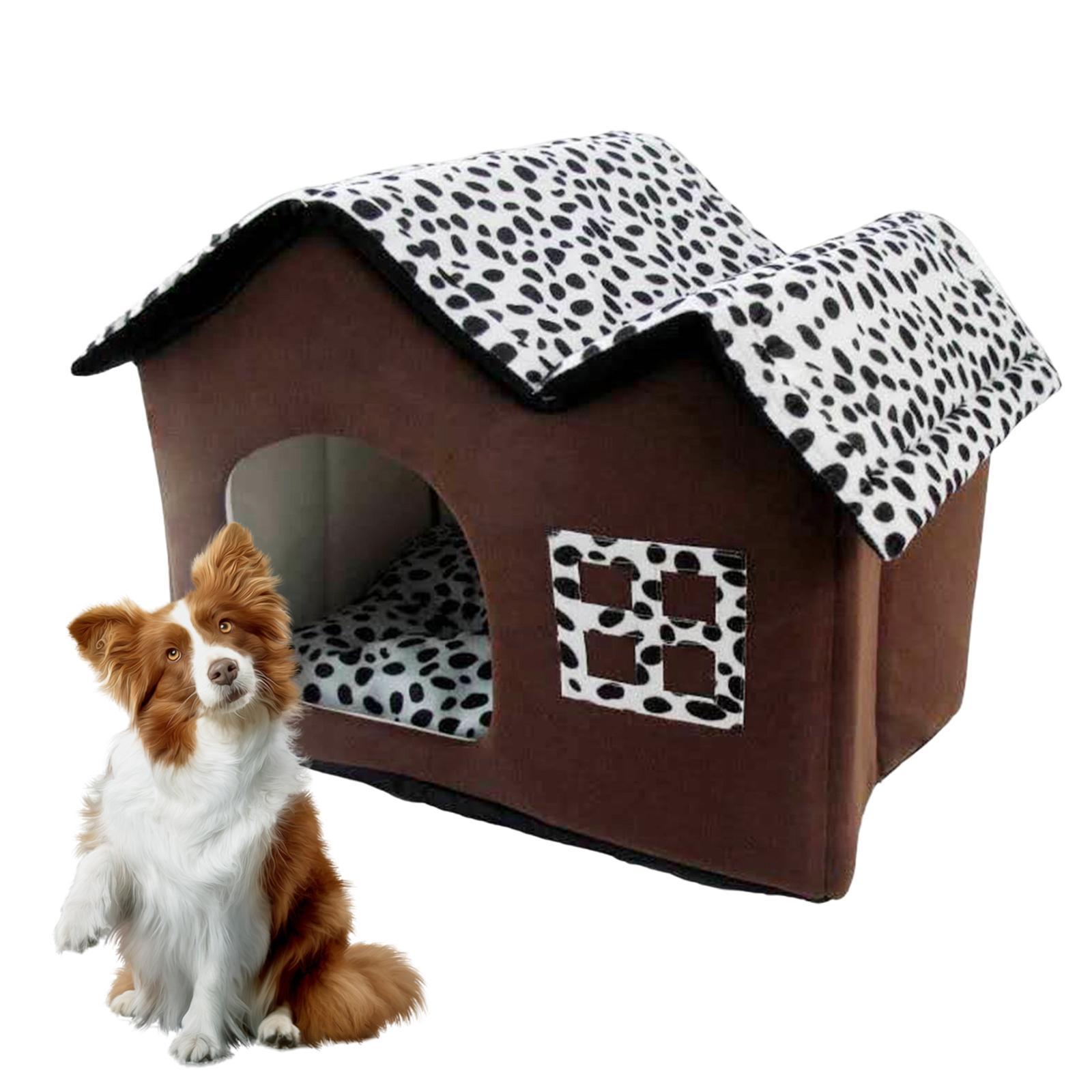 Pet Cat Bed Nest Small Dog House Washable Universal Foldable Puppy Shelter Warm Kennel Winter Cave for Indoor Outdoor Pet Supplies