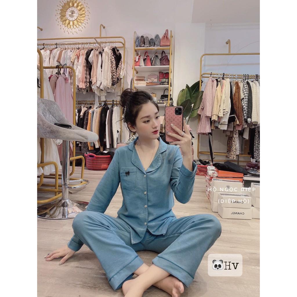 Bộ pijama nhung tăm cao cấp cho nữ LS_SETN329