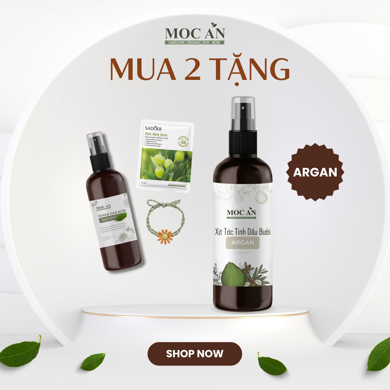 Xịt Tinh Dầu Argan 120ml Dưỡng Tóc Mộc Ân Haircare