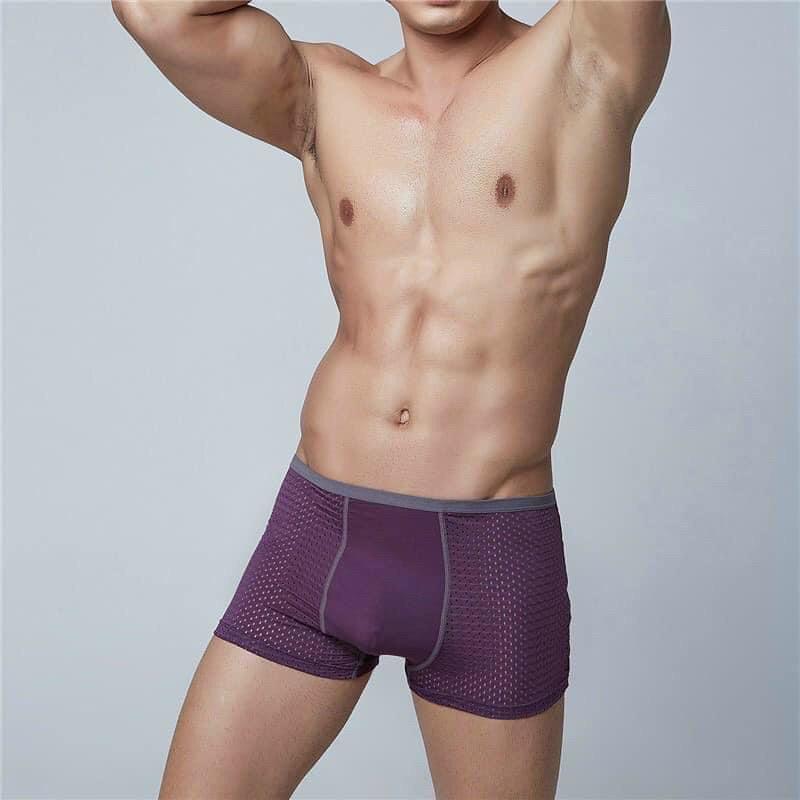Sét 4 quần lót đùi nam thông hơi thoải mái đẹp nam tính