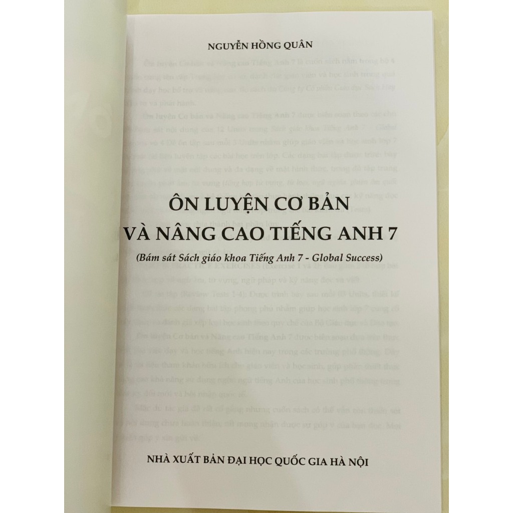 Sách - ôn luyện cơ bản và nâng cao tiếng anh 7 global success