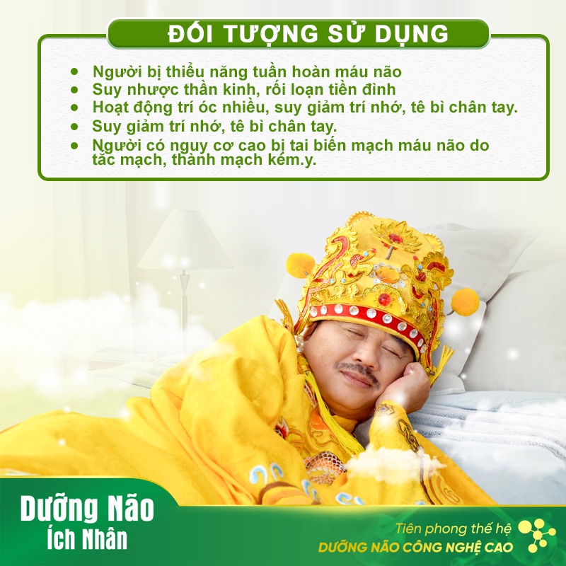 Dưỡng Não Ích Nhân, Giảm nguy cơ tai biến mạch máu não, hỗ trợ ngủ ngon và lưu thông khí huyết
