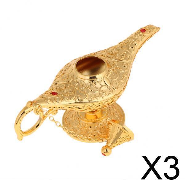 3xVintage Aladdin Genie Light Lamp Tabletop Accent Decorations