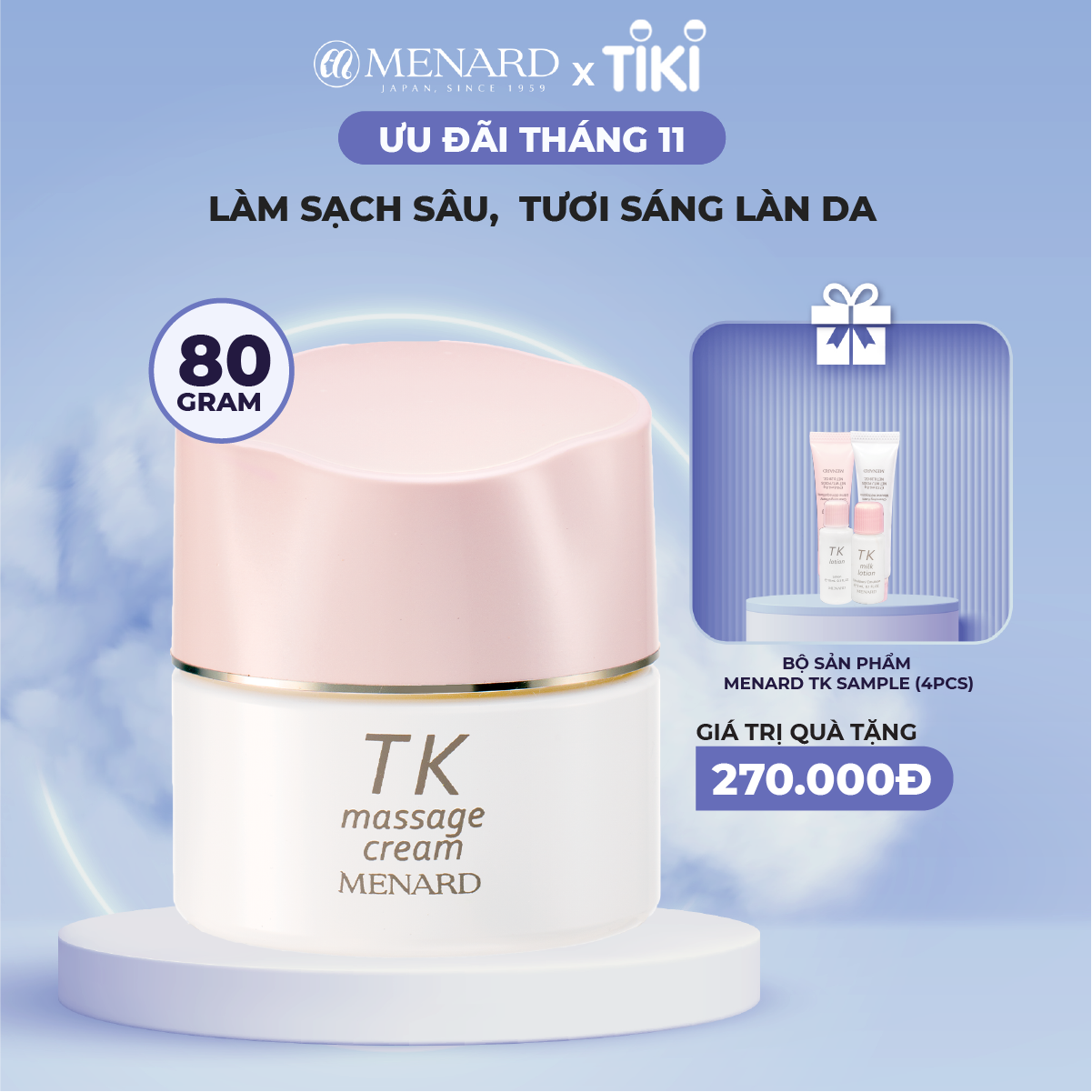 Kem Massage Menard TK Massage Cream Chống Lão Hóa Sớm (80gr)