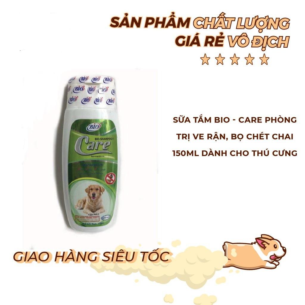 Sữa Tắm Bio Care tri ve, bọ chét Khử Mùi Chó Mèo 150ml