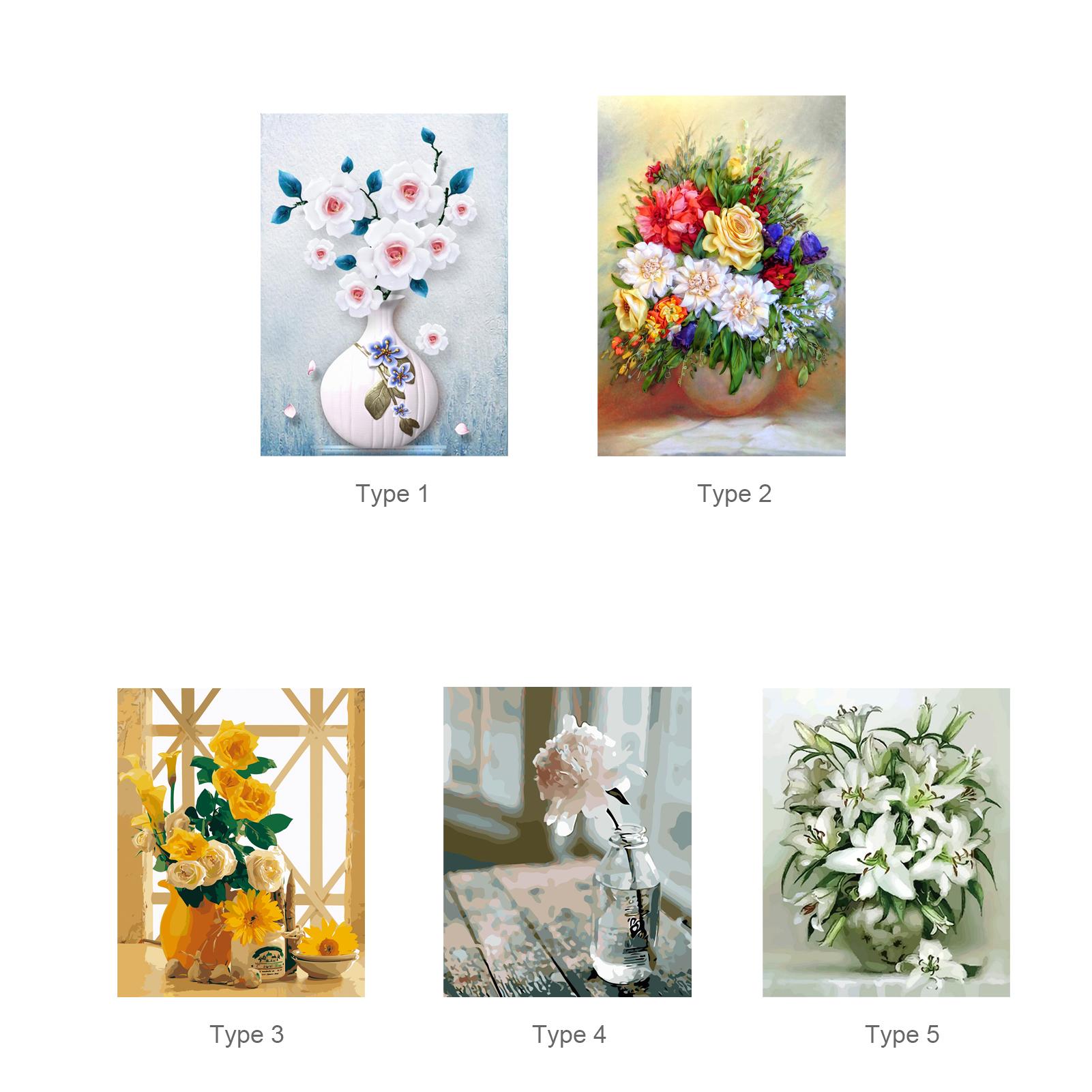 Tranh sơn dầu tự làm 16 x 20 inch có số thứ tự dễ dàng vẽ và sơn, mẫu in hoa