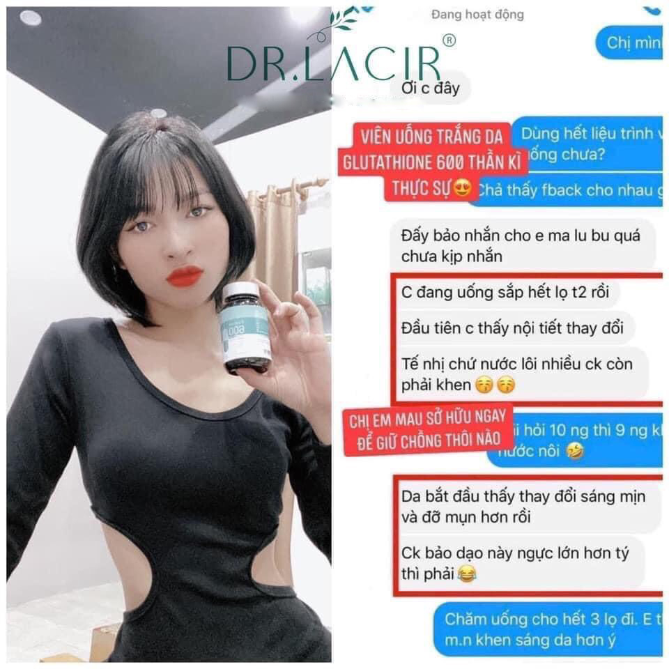 Viên Uống Glutathione 600 - Viên Uống Nám Trắng Da Glutathione Dr.Lacir
