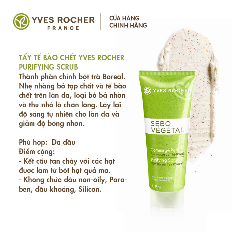 Tẩy Tế Bào Chết Yves Rocher Purifying Scrub 75ml