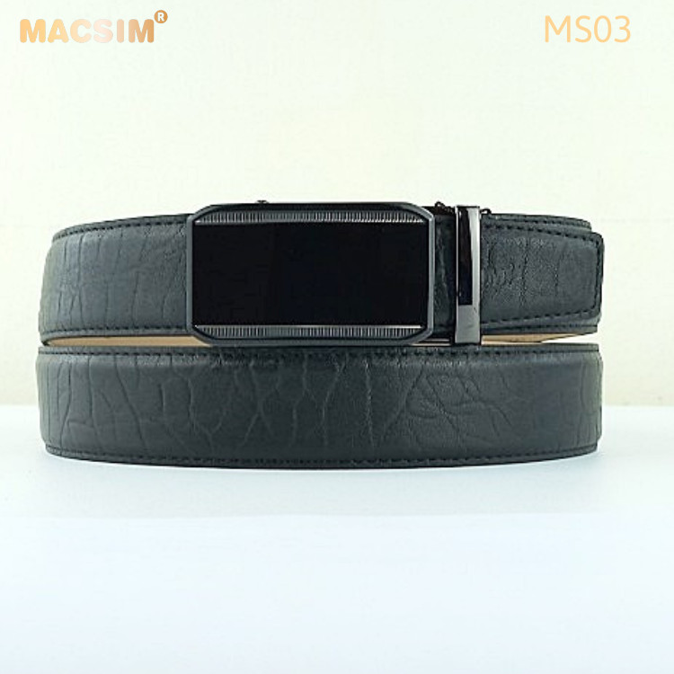 Hình ảnh Thắt lưng nam da thật cao cấp nhãn hiệu Macsim MS03