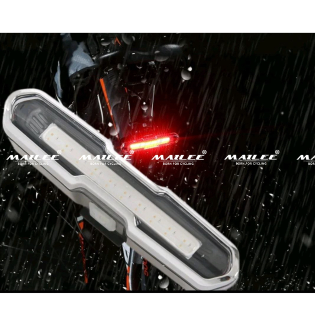 Đèn hậu LED xe đạp 2 màu đèn khẩn cấp đa năng siêu sáng chống nước, có thể sạc lại bằng USB 5 chế độ sáng chớp nháy MAI LEE