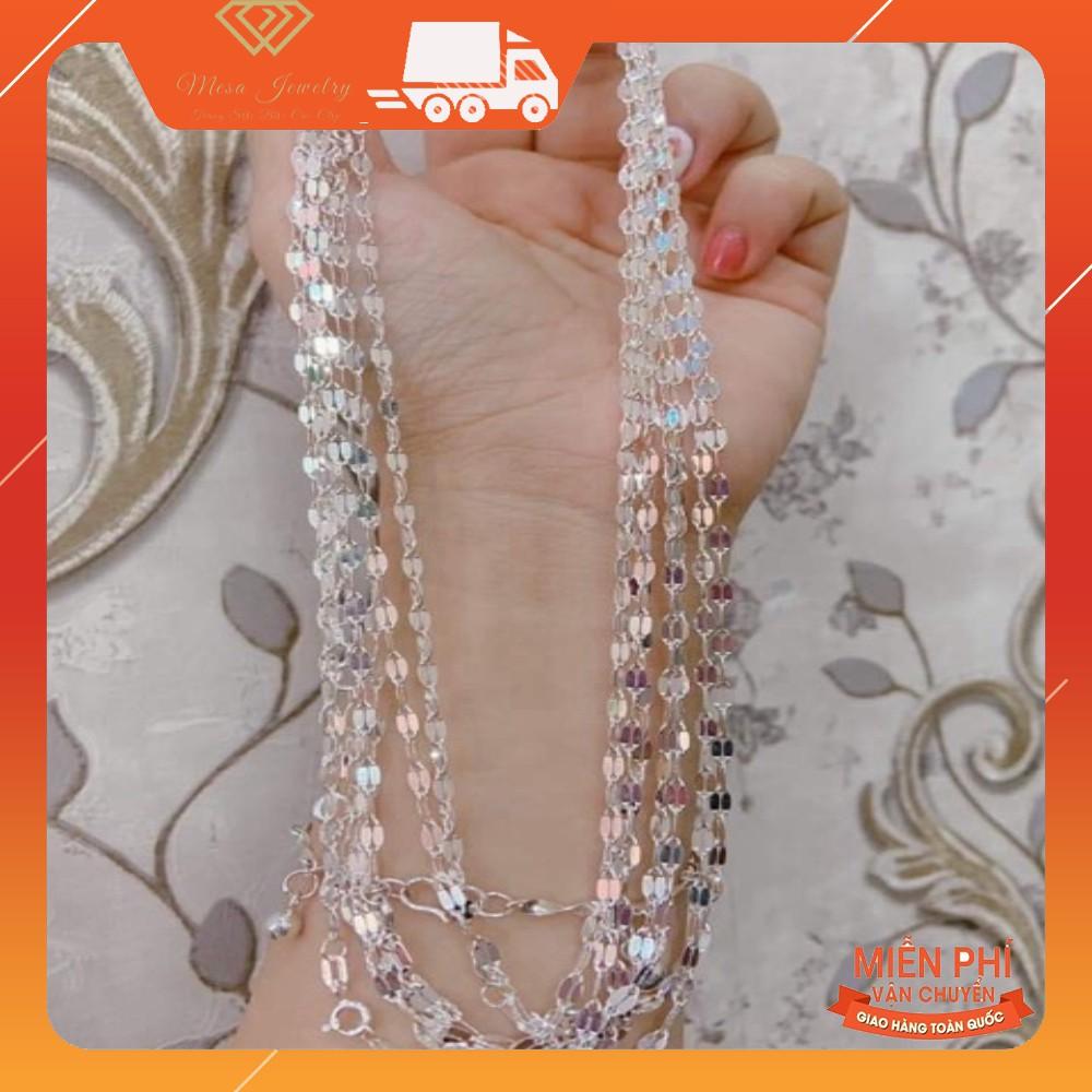DÂY CHUYỀN BẠC TA DẠNG PHAY LÁ