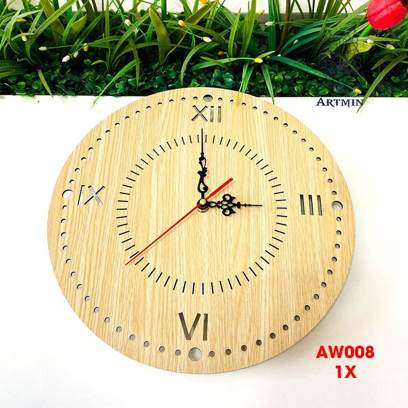 AW008 - Đồng Hồ Gỗ Treo Tường – Décor Trang Trí Tinh Tế