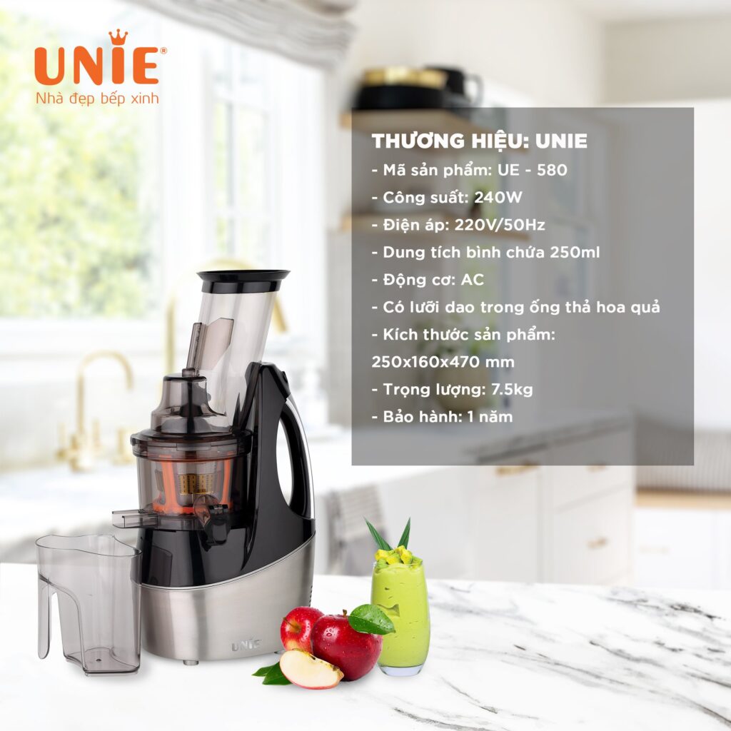 Máy ép chậm Unie UE-580. Hàng chính hãng