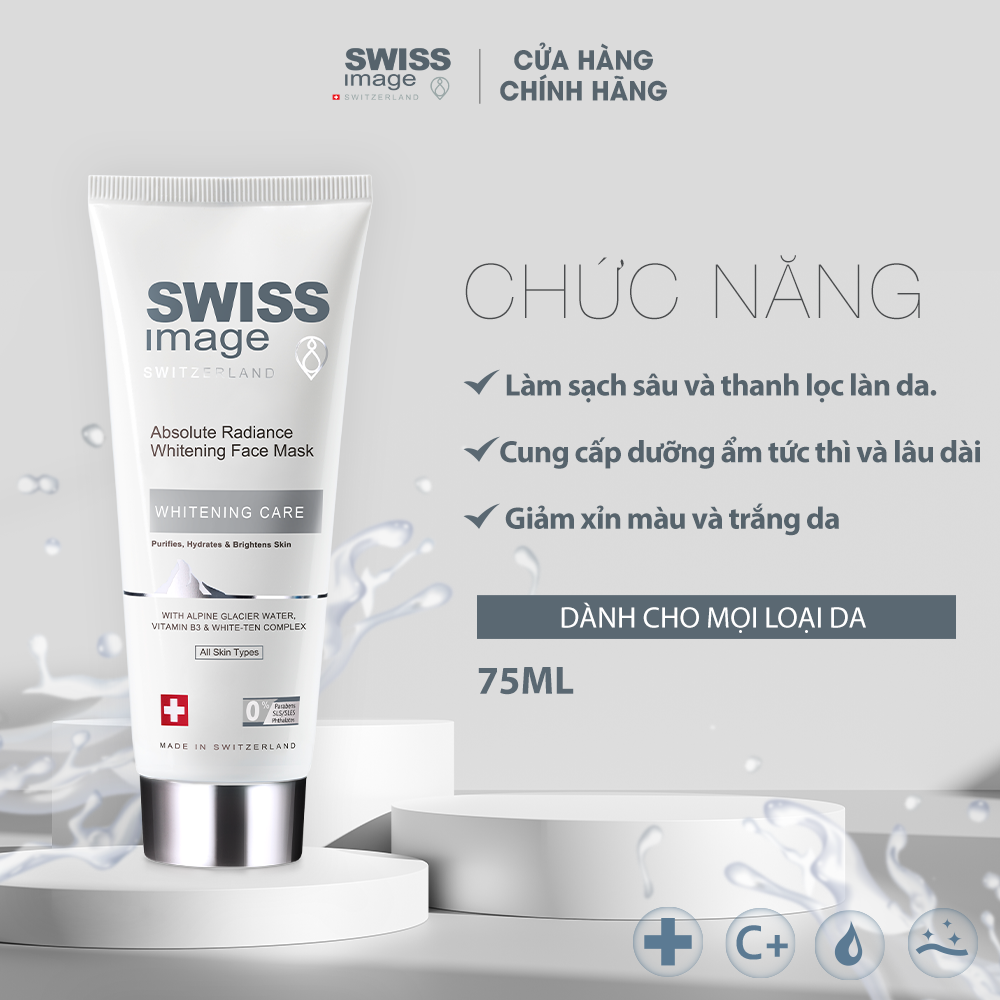 Mặt Nạ Dưỡng Trắng Swiss Image Absolute Radiance Whitening Face Mask 75ml