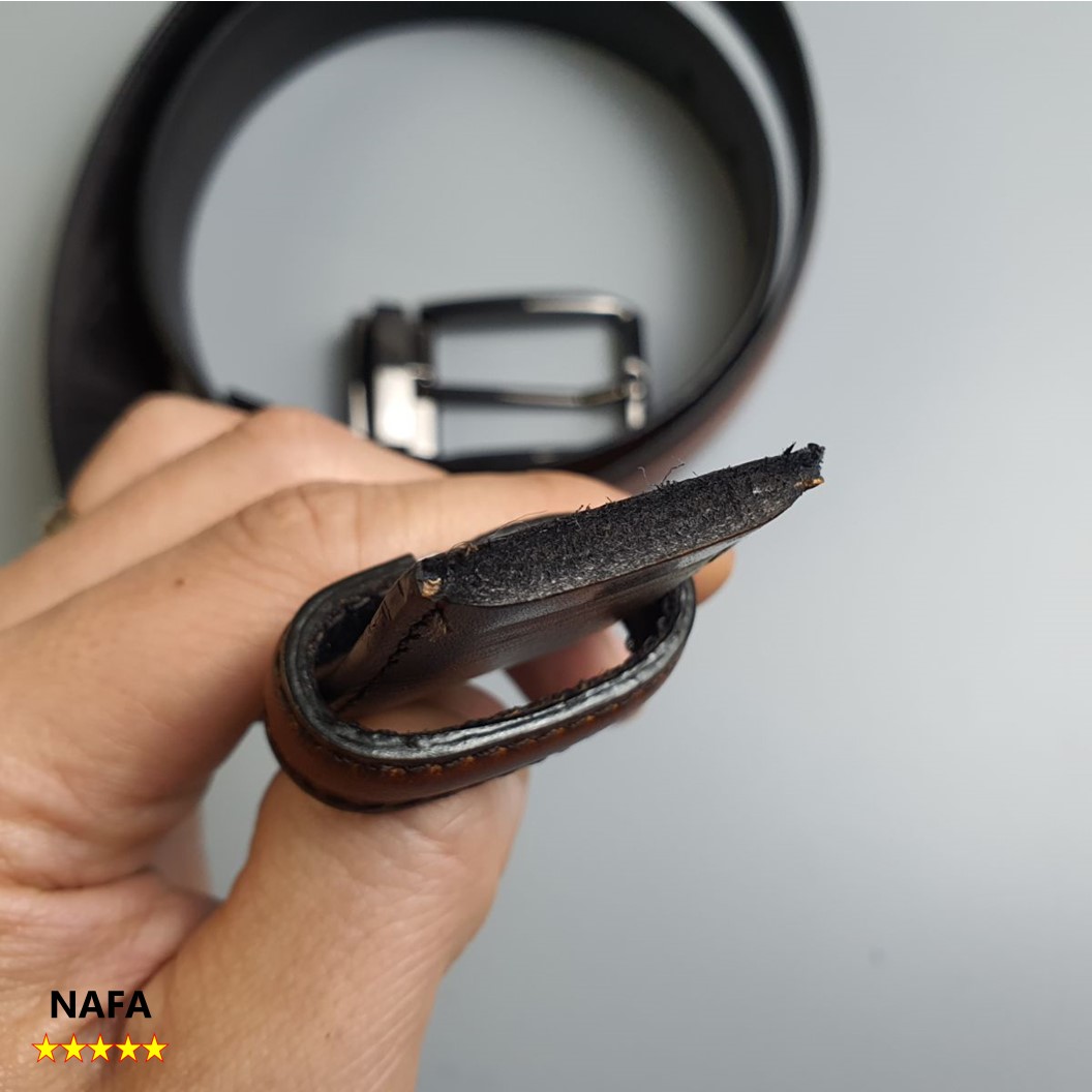 Thắt lưng nam, Dây nịt nam da bò cháy 3 lớp NAFA BL111 phong cách thời trang, khóa kim - BH 3 năm