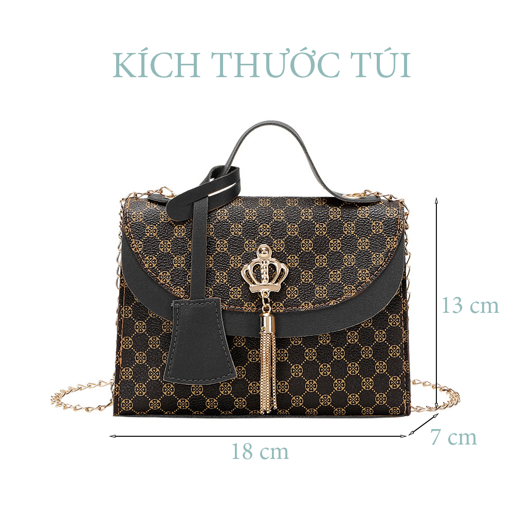 Túi Đeo Chéo Nữ Thời Trang Mới T81 Gắn Tua Rua